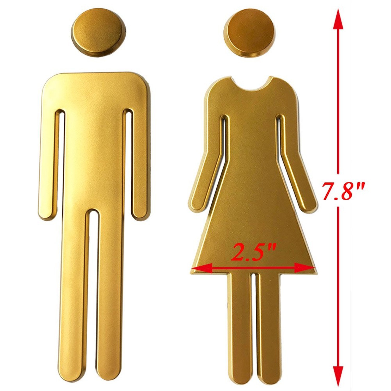Premium Funny Bathrooms Signs Acrylic Adhesive Backed Unisex Bathroom Sign 7….