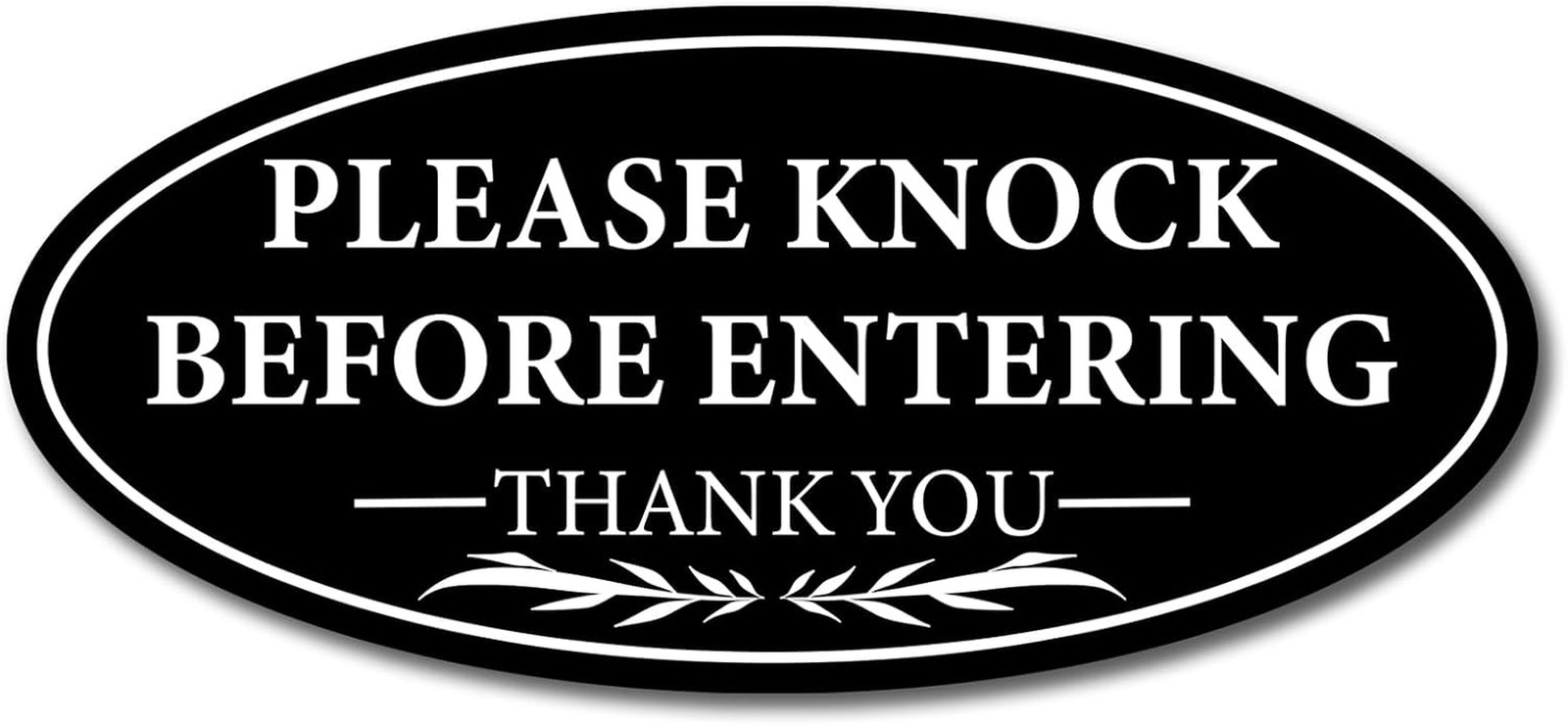 Please Knock Sign for Door, UV Resistant Self Adhesive Vinyl Please Knock