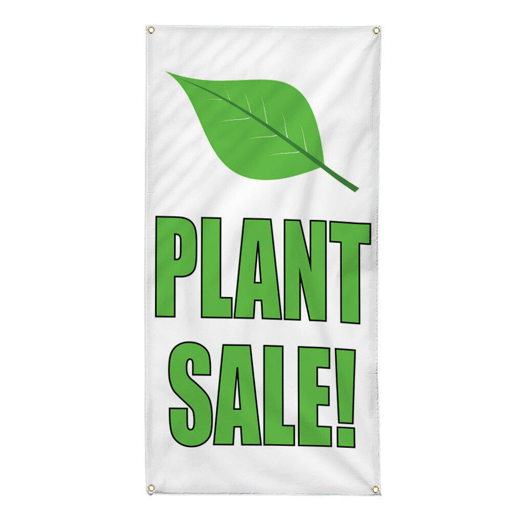 Vertical Vinyl Banner Multiple Sizes Plant Deal Advertisement Business Outdoor