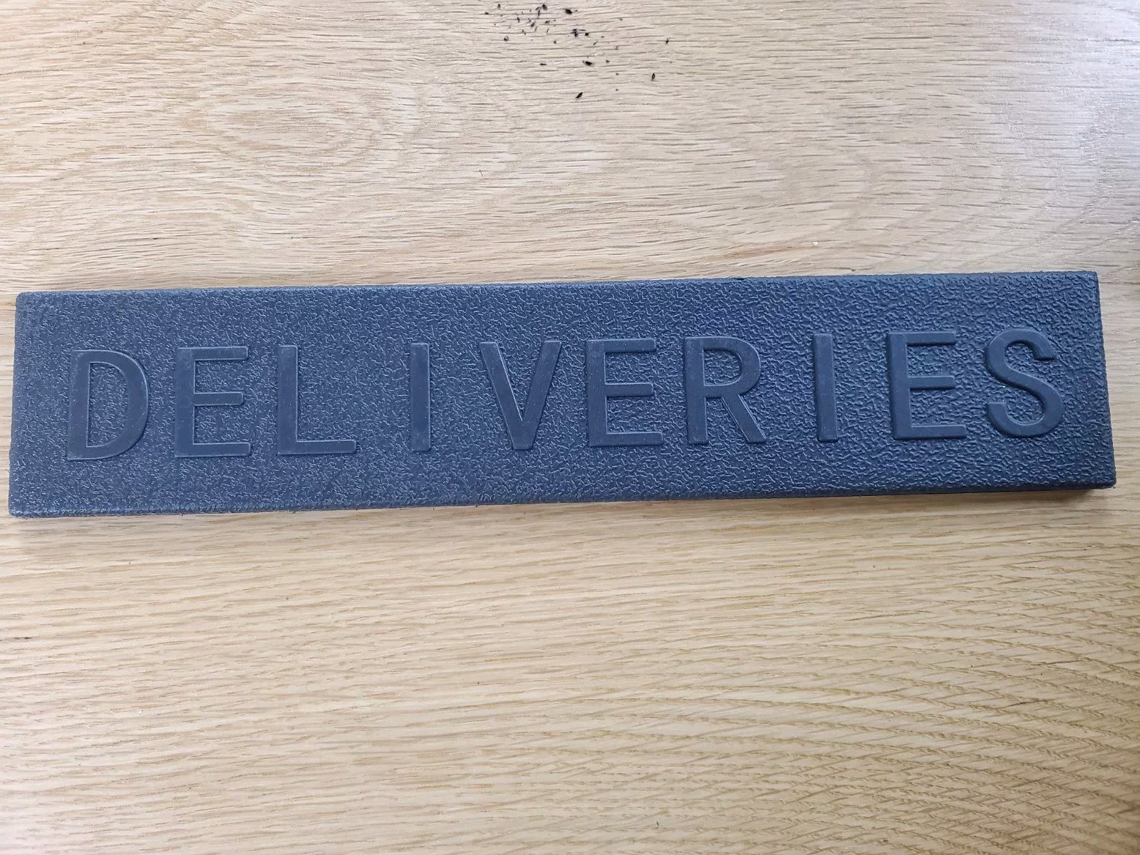 All Weather 12 3/4″x 2 1/2″ Deliveries Sign With 1 1/4″ Letters