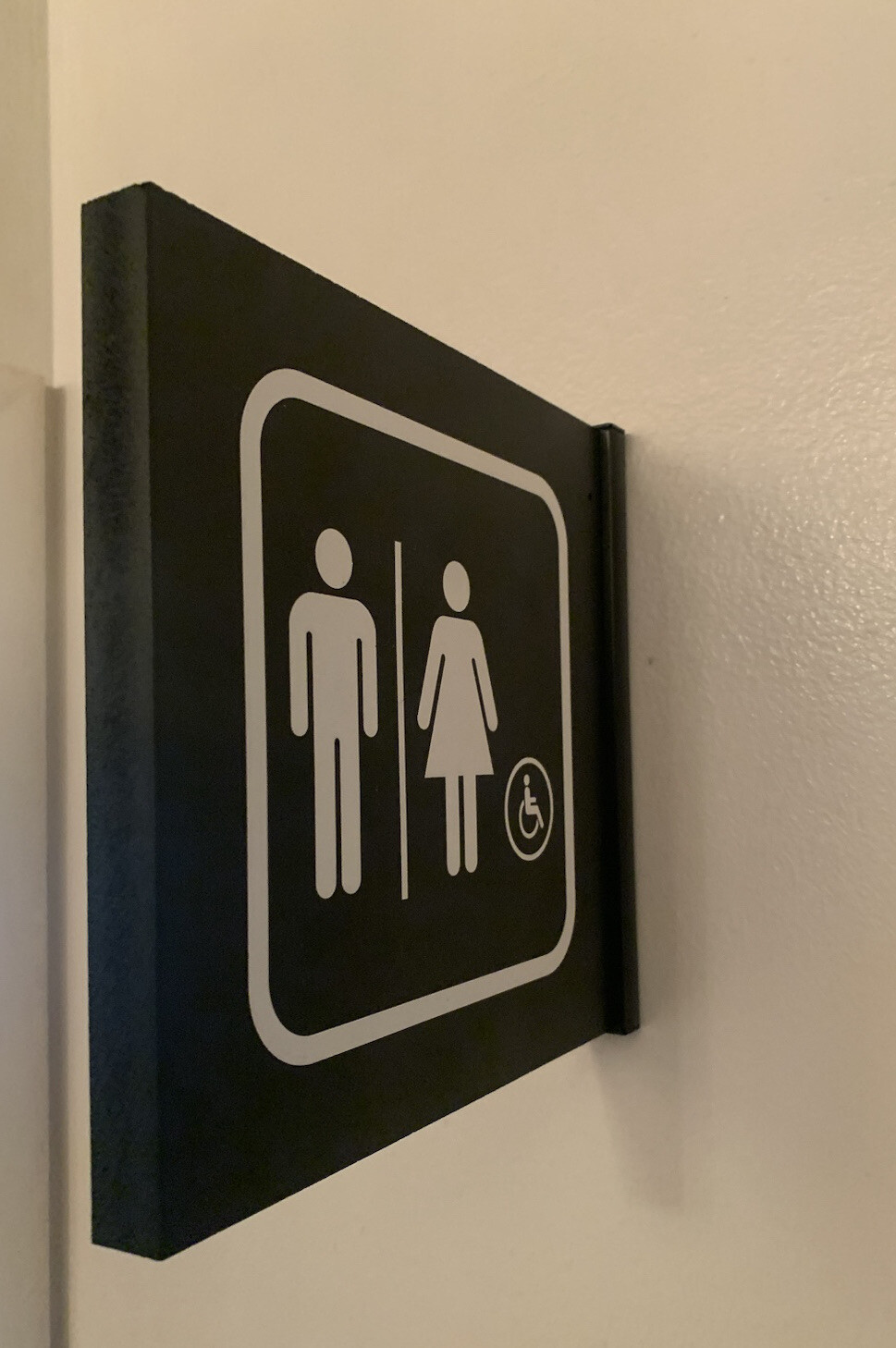 Wall-Mounted Commercial Restroom sign THE OFFICE, hallways, business, Dual sided