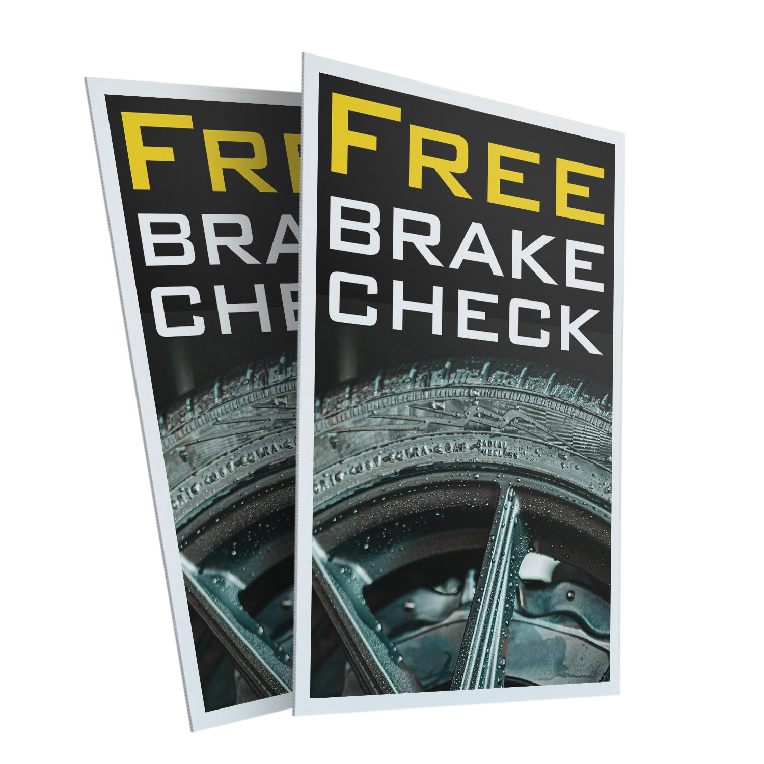 Free Brake Check Heavy Duty A-Frame Sidewalk Sign Auto Repair Safety Inspection