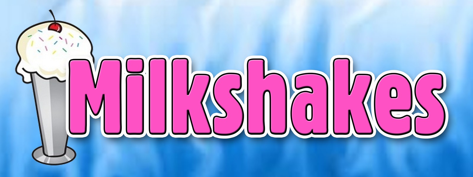 MILKSHAKES DECAL sticker thick ice cream shop chocolate vanilla tin