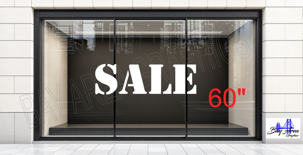 SALE Sign Window Vinyl Decal Storefront Sticker ORACAL 651 Exterior Use