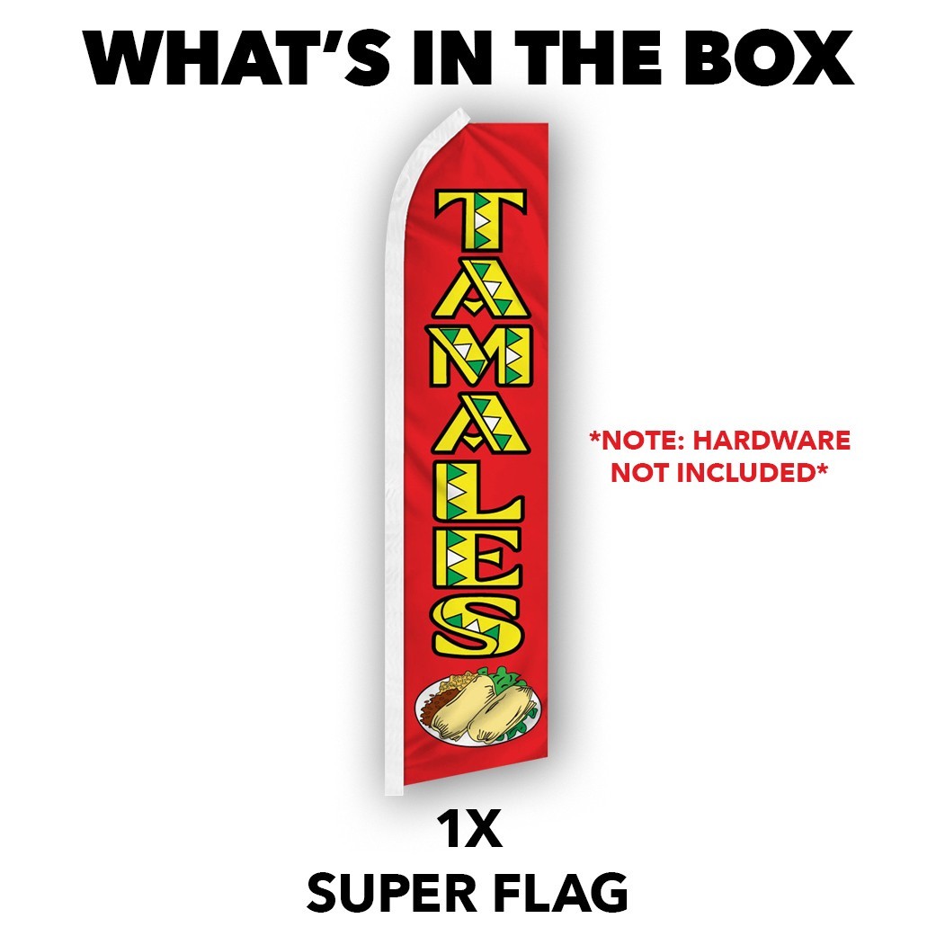 Tamales Advertising Swooper Feather Flutter Flag Concessions Food