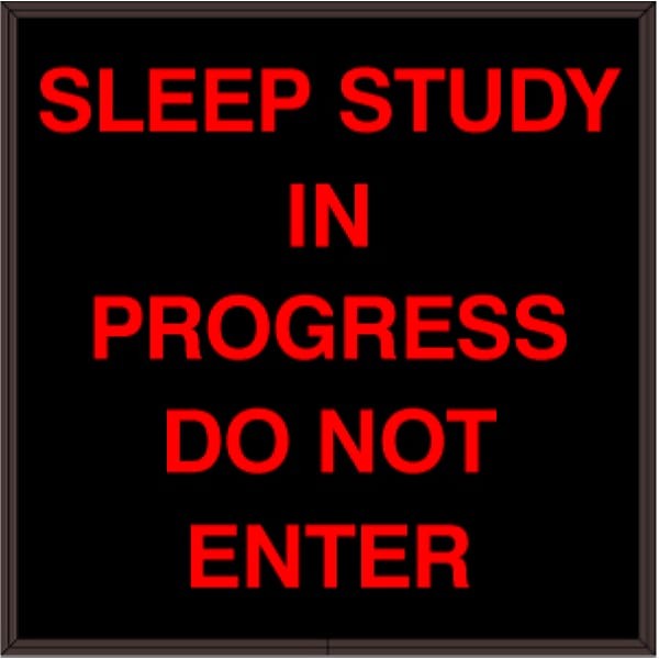 Signal-Tech 38770 SBL1212R-E921/120-277VAC SLEEP STUDY IN PROGRESS DO NOT ENTER