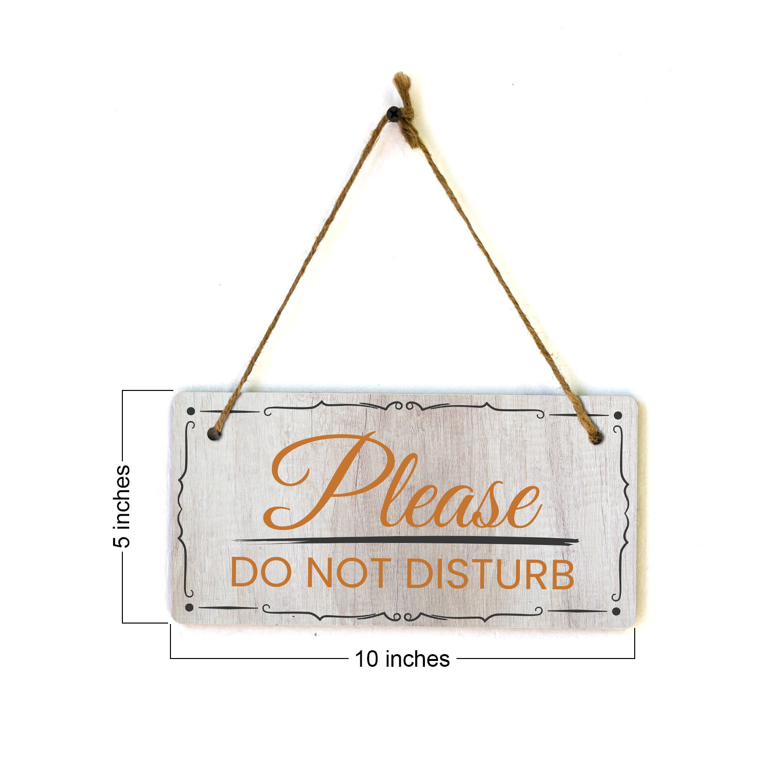 Please Do Not Disturb 5×10 Hanging Wall or Door Sign | Warm Welcoming Signage