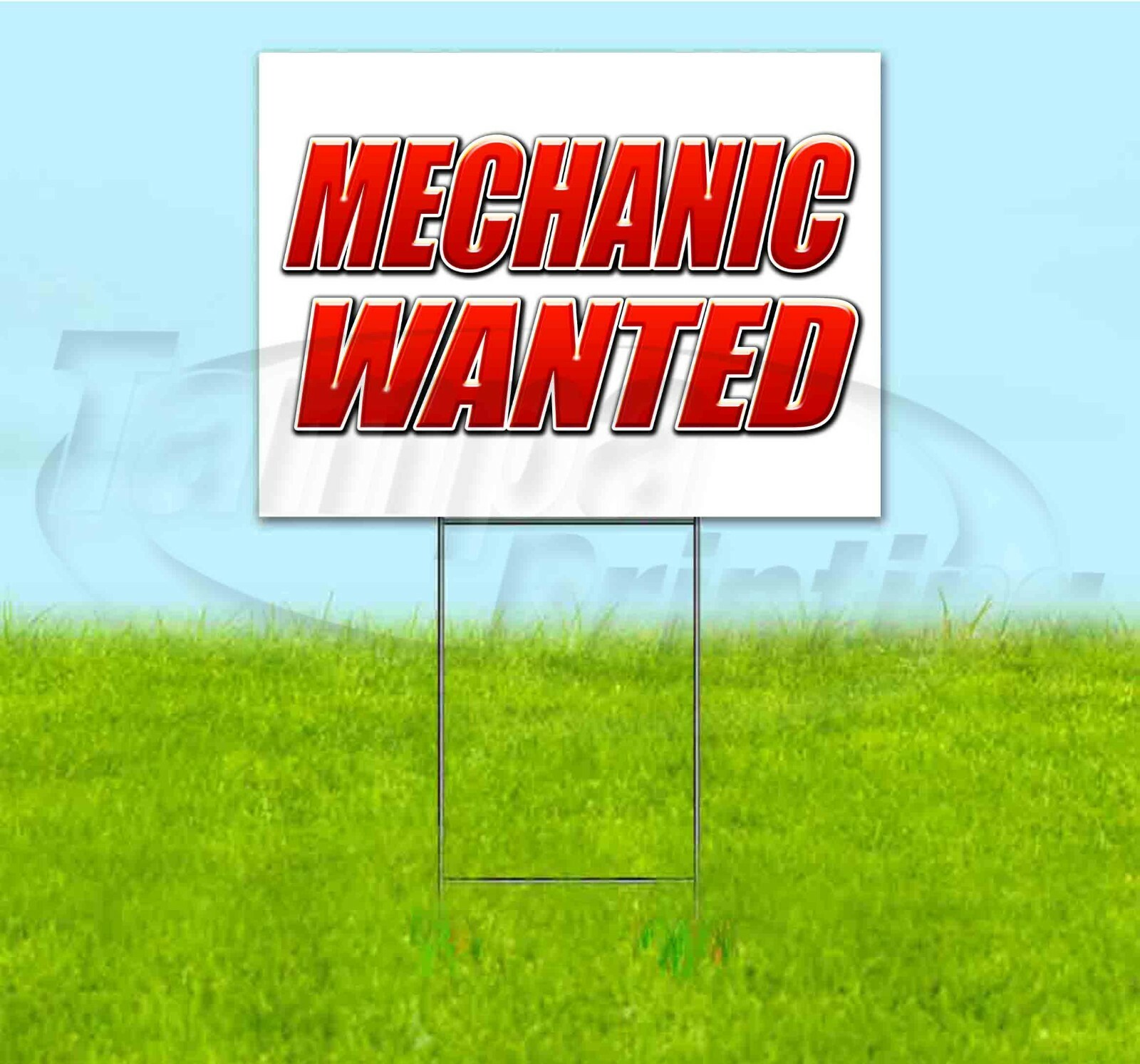 MECHANIC WANTED 18×24 Yard Sign WITH STAKE Corrugated Bandit USA BUSINESS AUTO