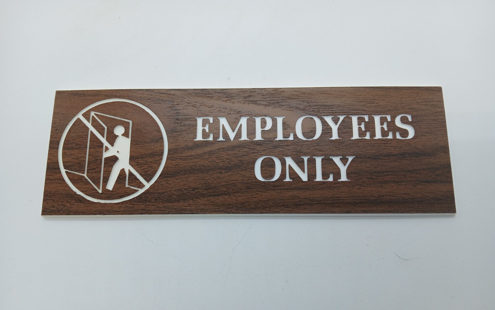 Vintage EMPLOYEES ONLY Door Sign/ Office Sign Peel And Stick NEW