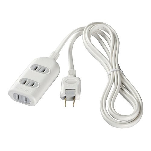 BUFFALO 2-pin power strip with 3 outlets surge protection 3m cable white