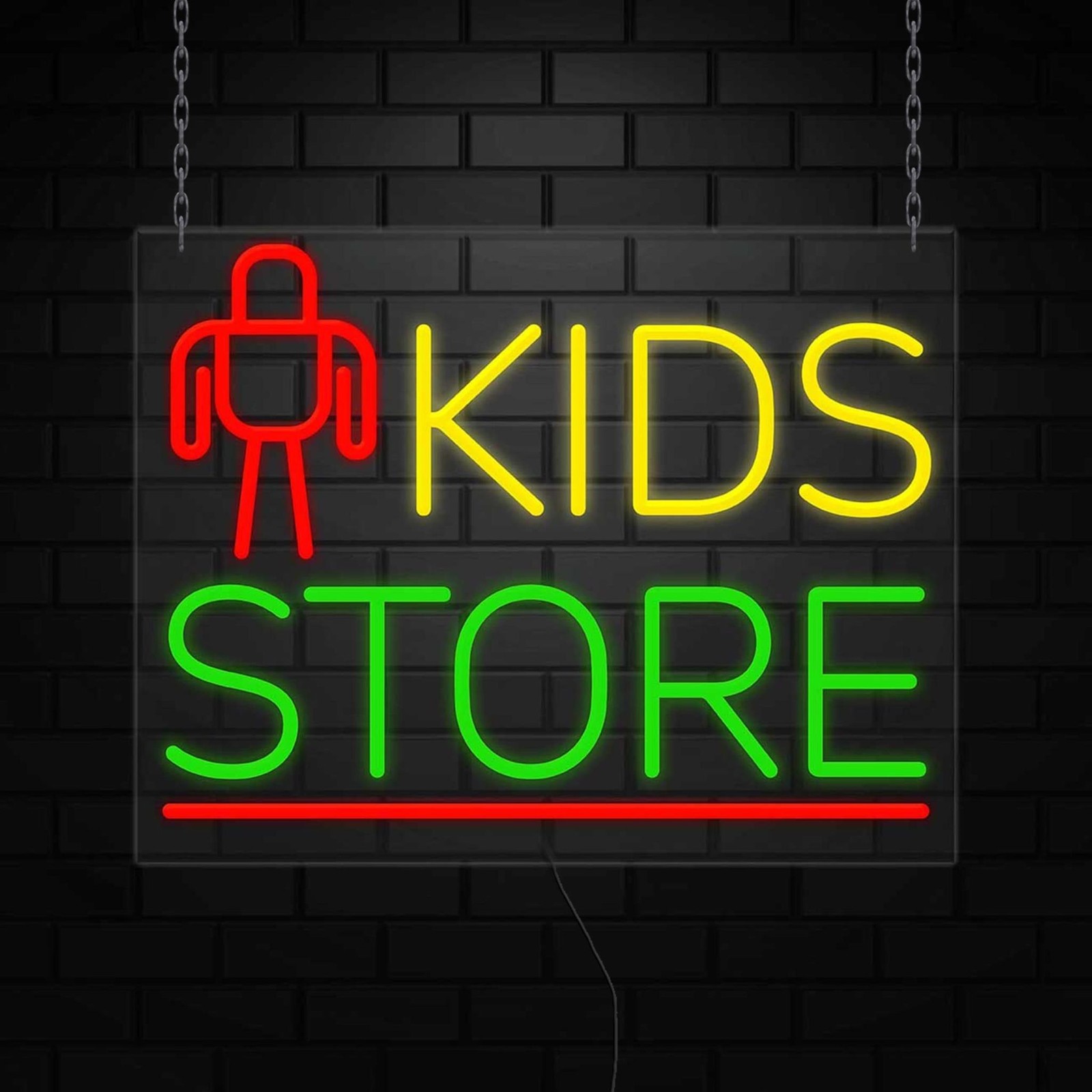 Kids Store Neon Sign for Retail Displays | LED Flex Neon | 24″W x 18″H x 1″D