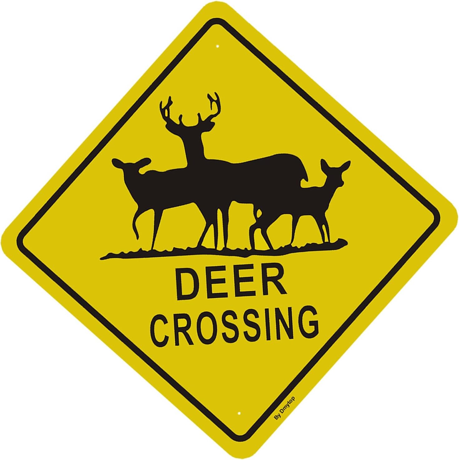 “Deer Xing” Crossing Sign, Animal Deer Crossing Aluminum Reflective Metal Sign,