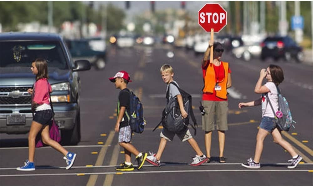 Portable 13-Inch Reflective Stop Sign – Convenient Handheld Traffic Control Tool