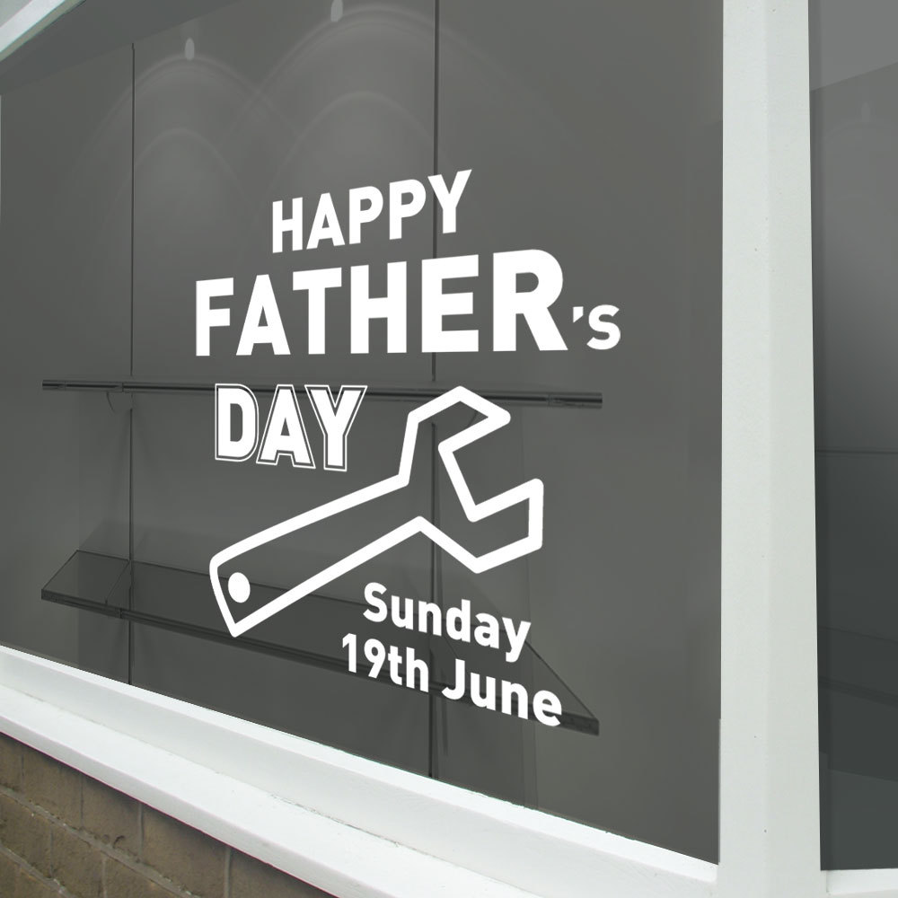 Happy Father’s Day Sign Retail Shop Window Display Vinyl Wall Sticker Decal A347