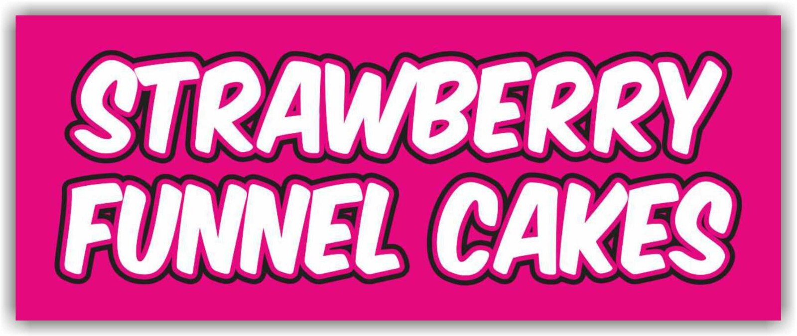 STRAWBERRY FUNNEL CAKES Advertising Banner Vinyl Mesh Sign Fruit Homemade Cakes