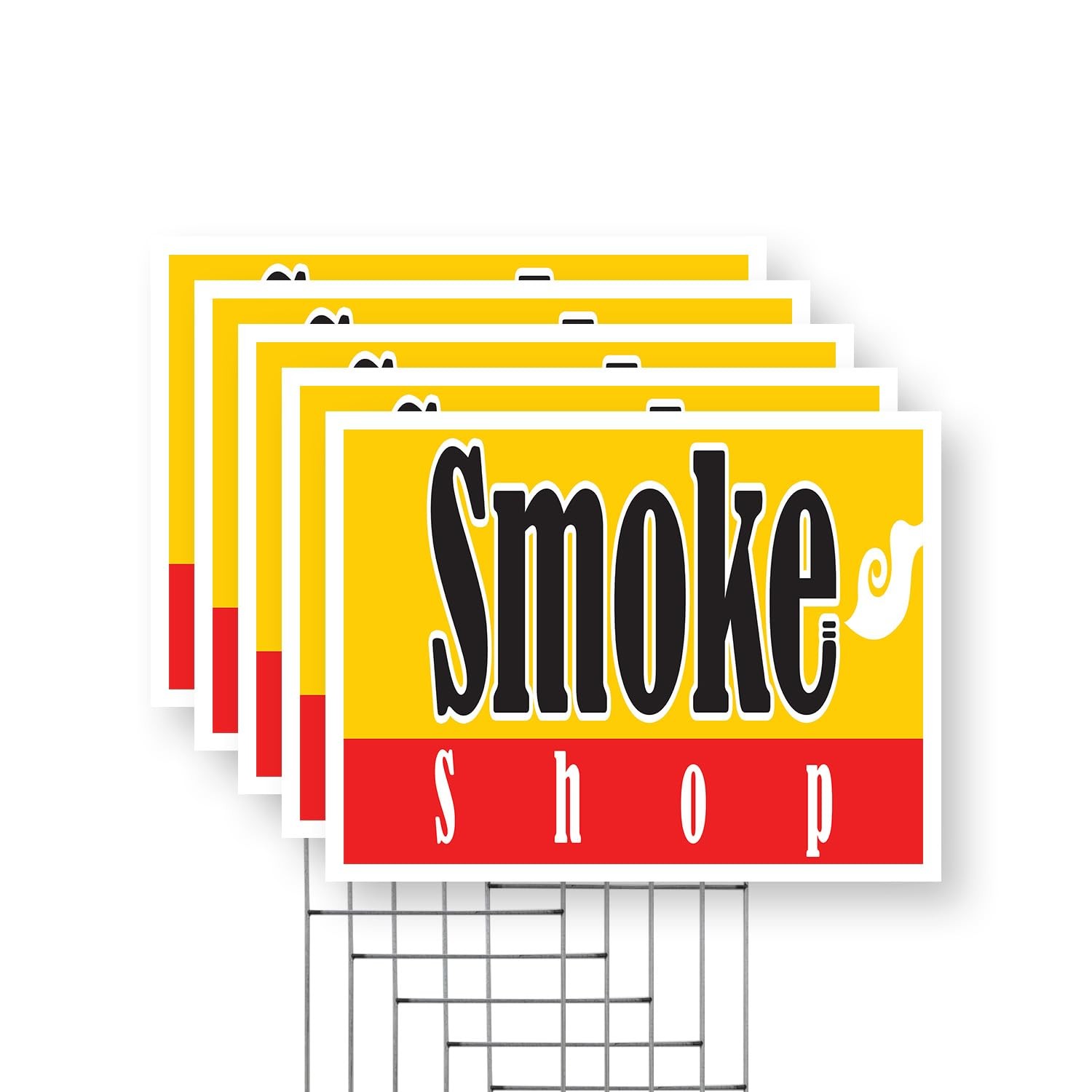 Signmission Smoke Shop Yard Sign 5 Pack Of 12 Inch X 16 Inch Single Sided