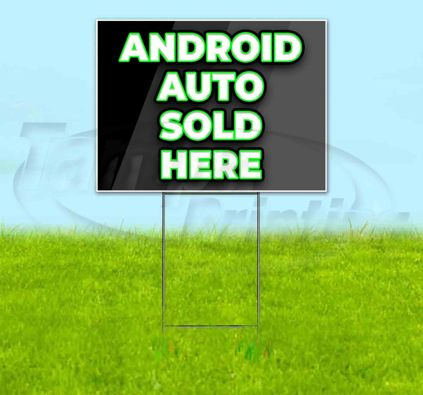 ANDROID AUTO SOLD HERE 18×24 Yard Sign Corrugated Plastic Bandit Lawn USA
