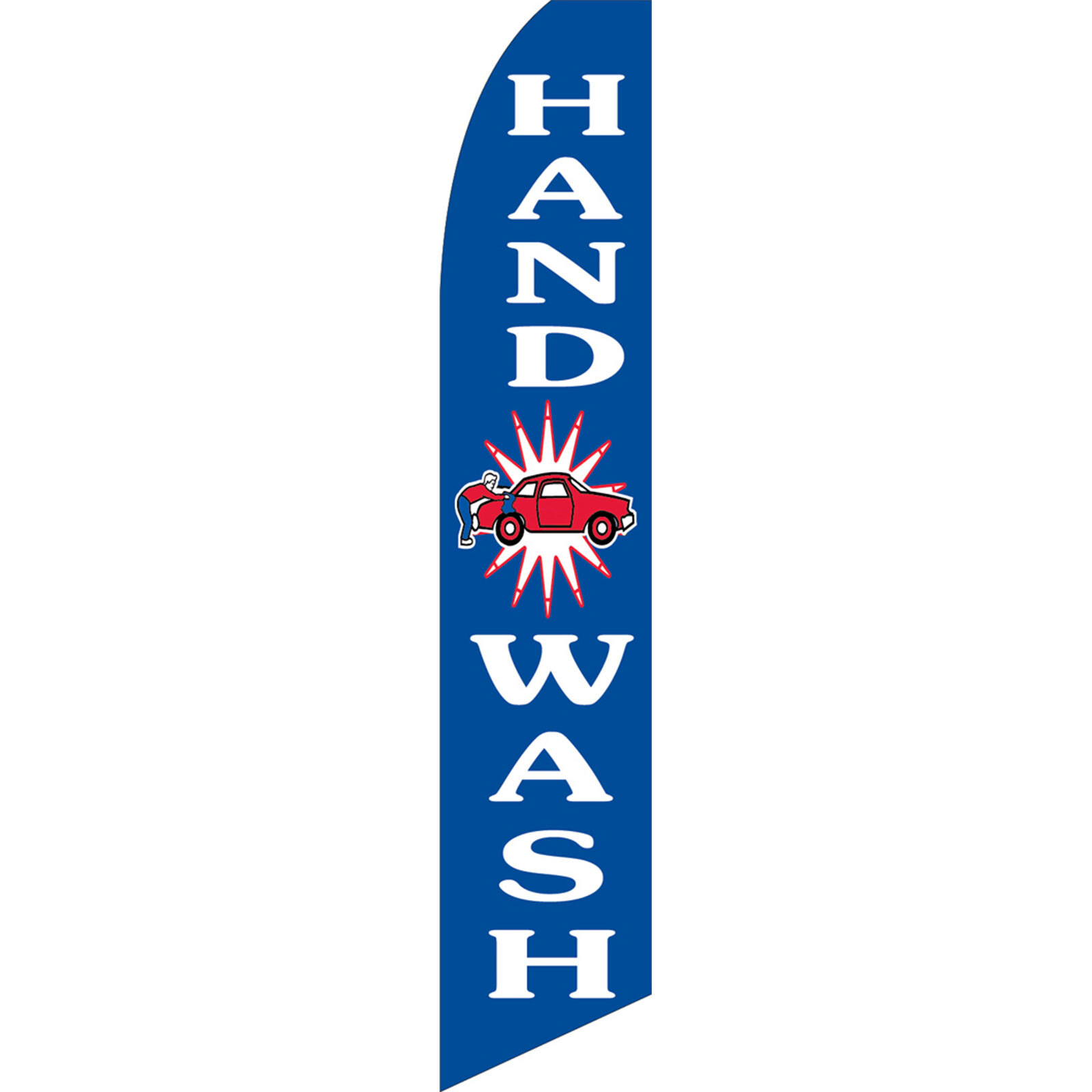Hand Wash 2 1/2 ft X 11 1/2 ft Swooper Flag (Hardware Sold Separately)