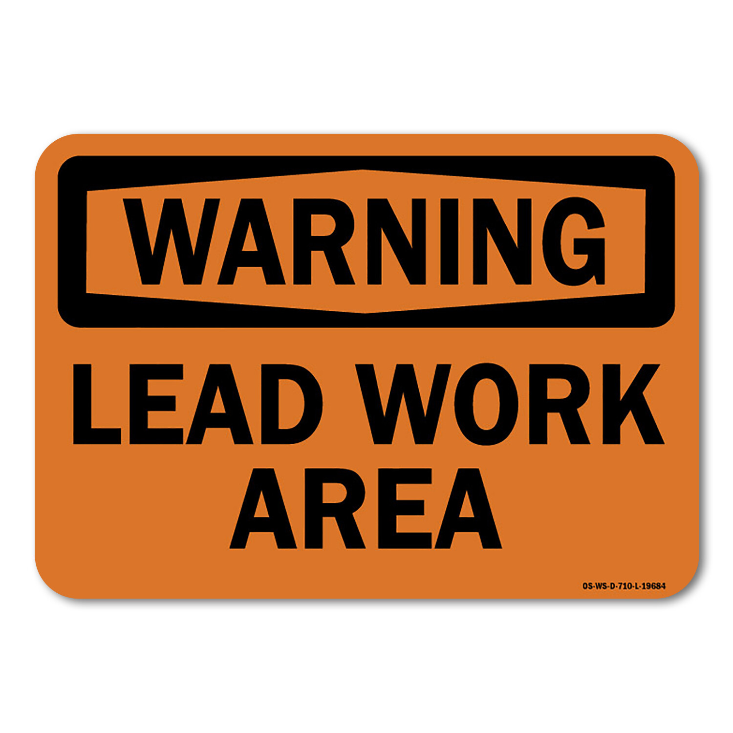 Lead Work Area ANSI Warning Sign Metal Plastic Decal