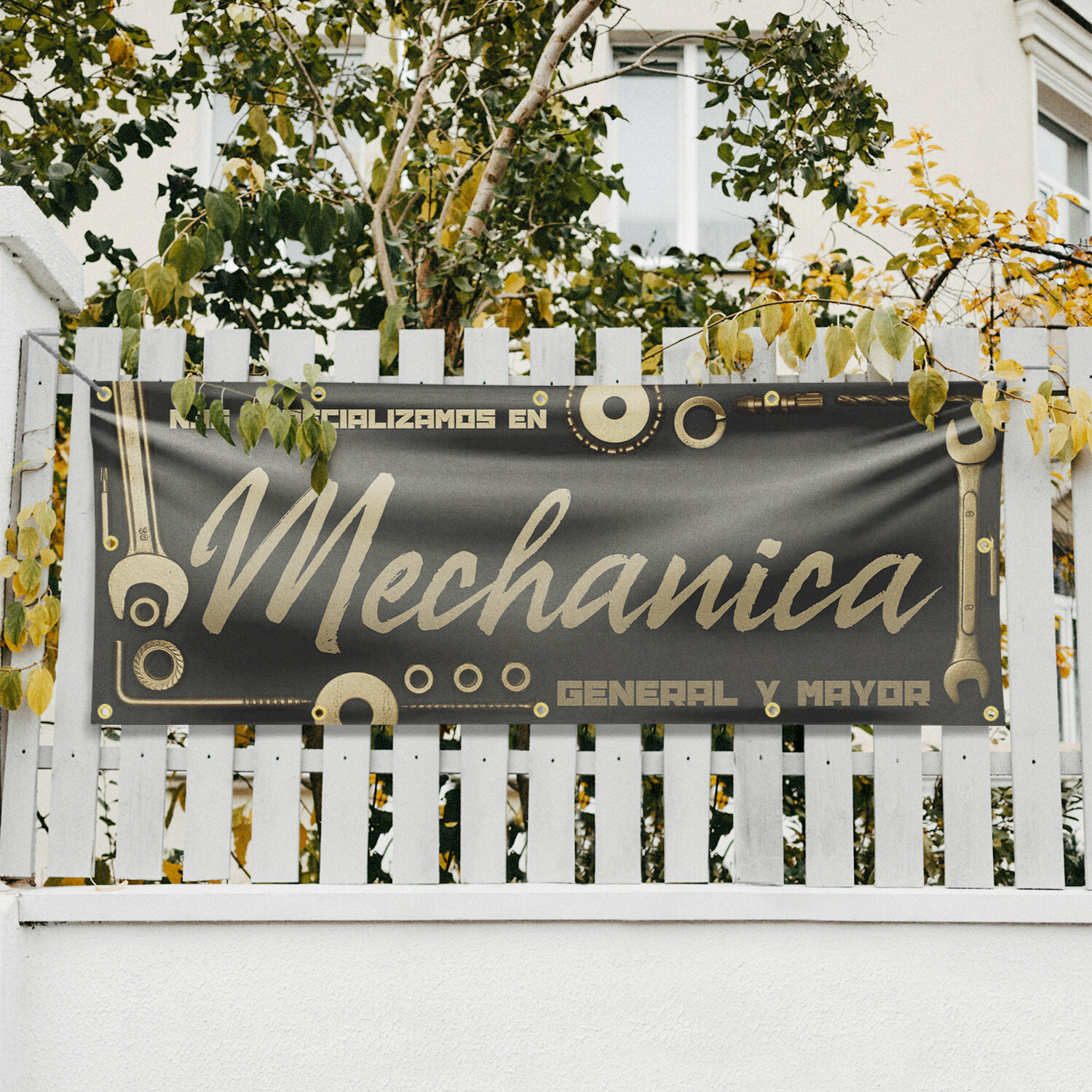 Nos Especializamos en Mechanica General y Mayor Vinyl Banner Sign Metal Grommets