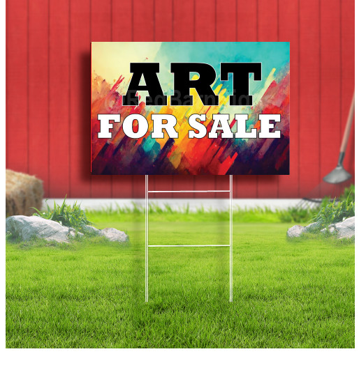 Art Sale Coroplast Sign Plastic Indoor Outdoor Yard Sign
