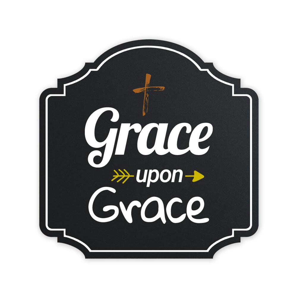 Heritage Plus Grace Upon Grace Wall or Door Sign | Religious Home Decor