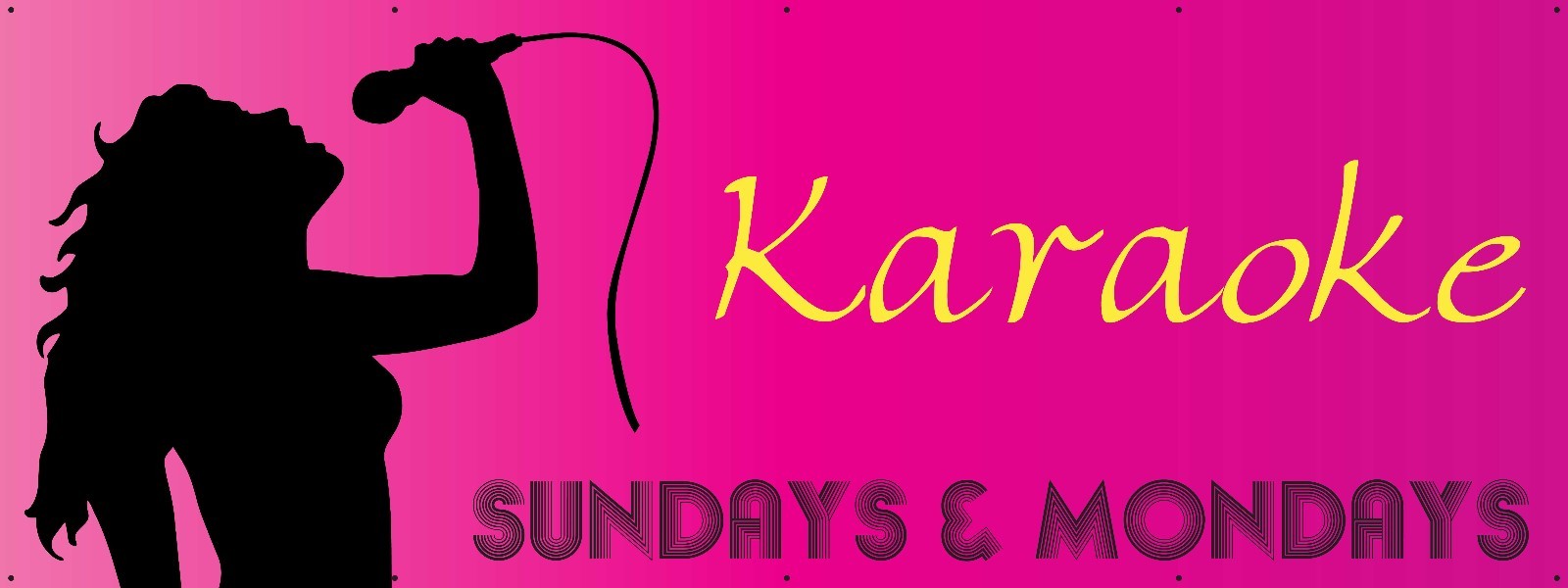 Karaoke Banner 24″x64″ Free Shipping & Customization, Ready to Hang!