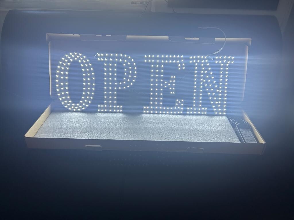 Bright White 10000k LED Light Open Sign for Retail Store Shop Business