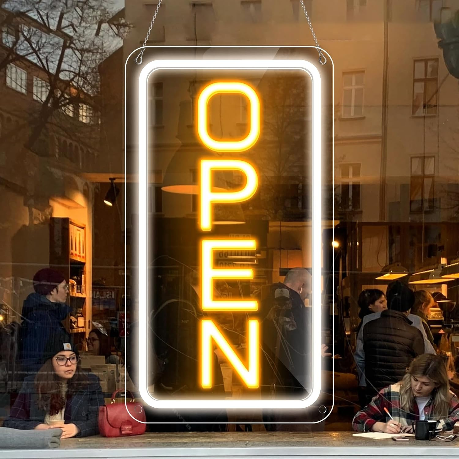 Super Bright 16″x9″ USB Neon Open Sign with Adjustable Brightness for Businesses