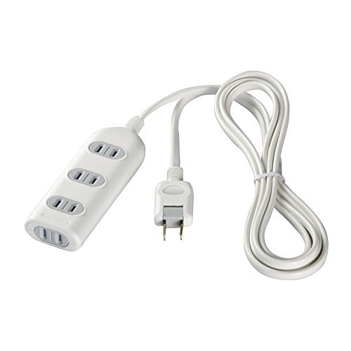 BUFFALO 2-pin power strip 4 outlets with shutter 1m cord white BSTAPSH2410WHfrom