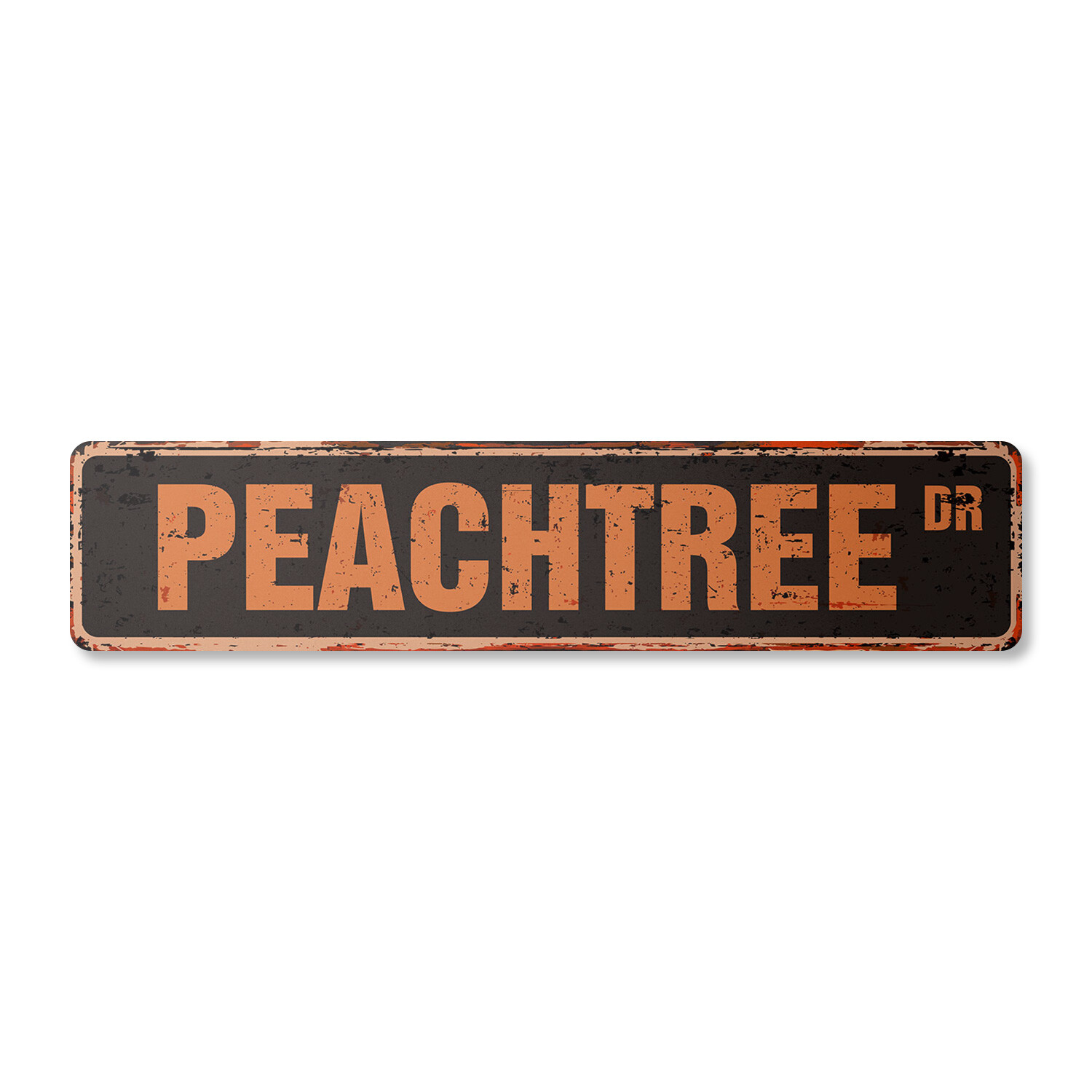 PEACHTREE Vintage Street Sign Metal Plastic peaches georgia harvest fruit sweet