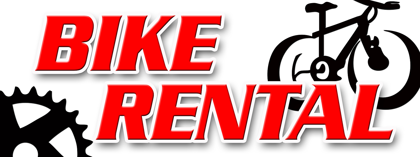 BIKE RENTAL DECAL sticker bicycle shop repair rent scooter cycle