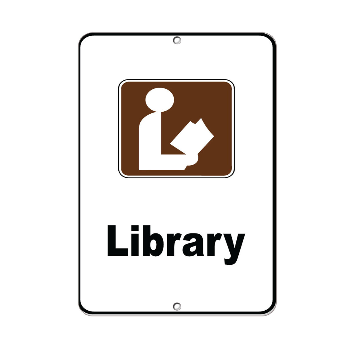 Vertical Metal Sign Multiple Sizes Library Activity Campgrounds Parksign
