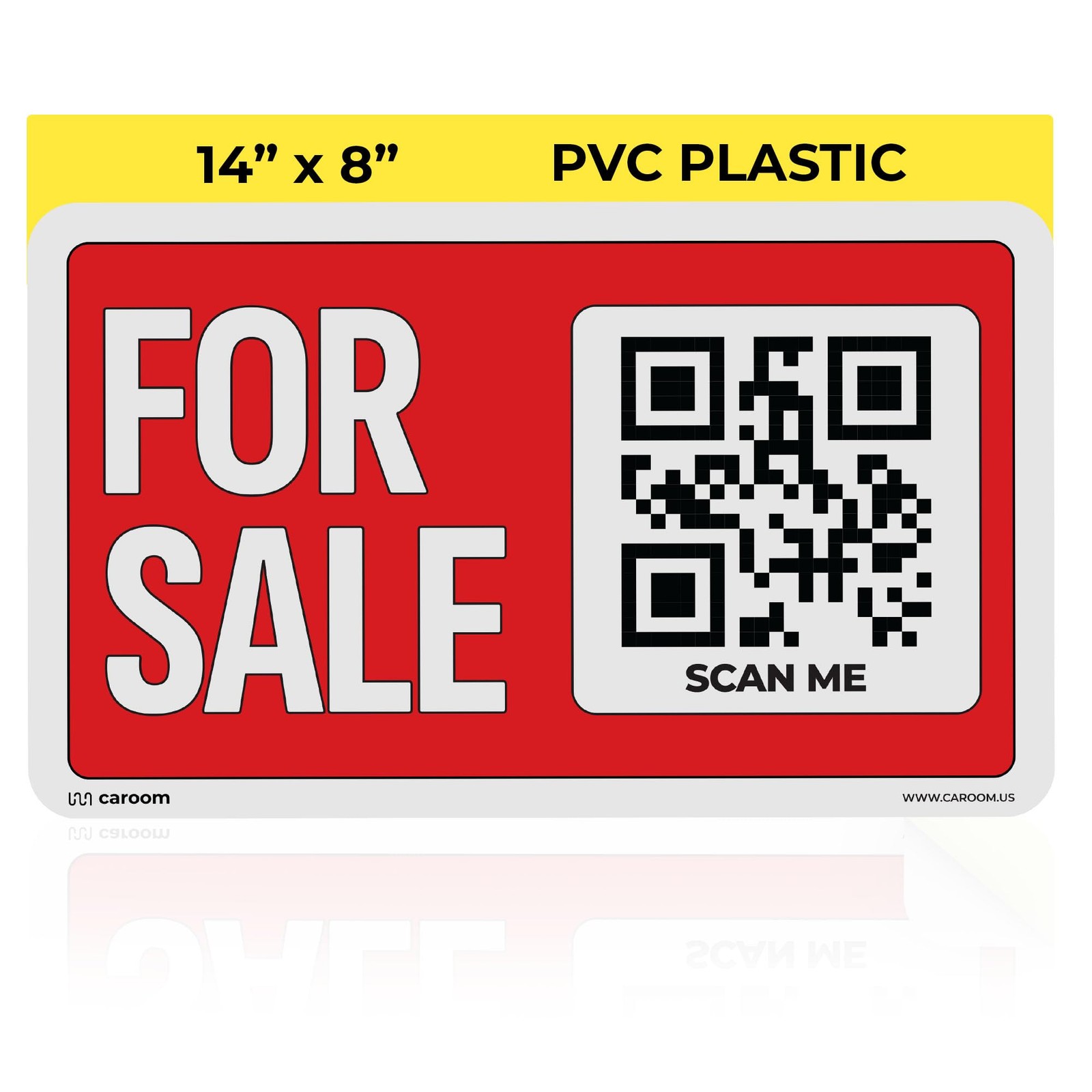 148 For Sale Car Sign QROnly Weatherproof PVC Plastic QR App Included
