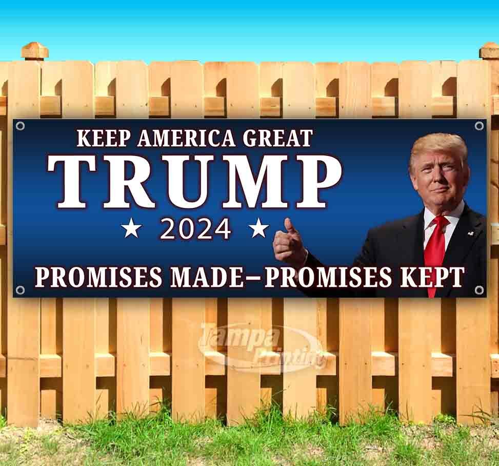 KEEP AMERICA GREAT TRUMP 2024 Advertising Vinyl Banner Flag Sign Many Sizes MAGA