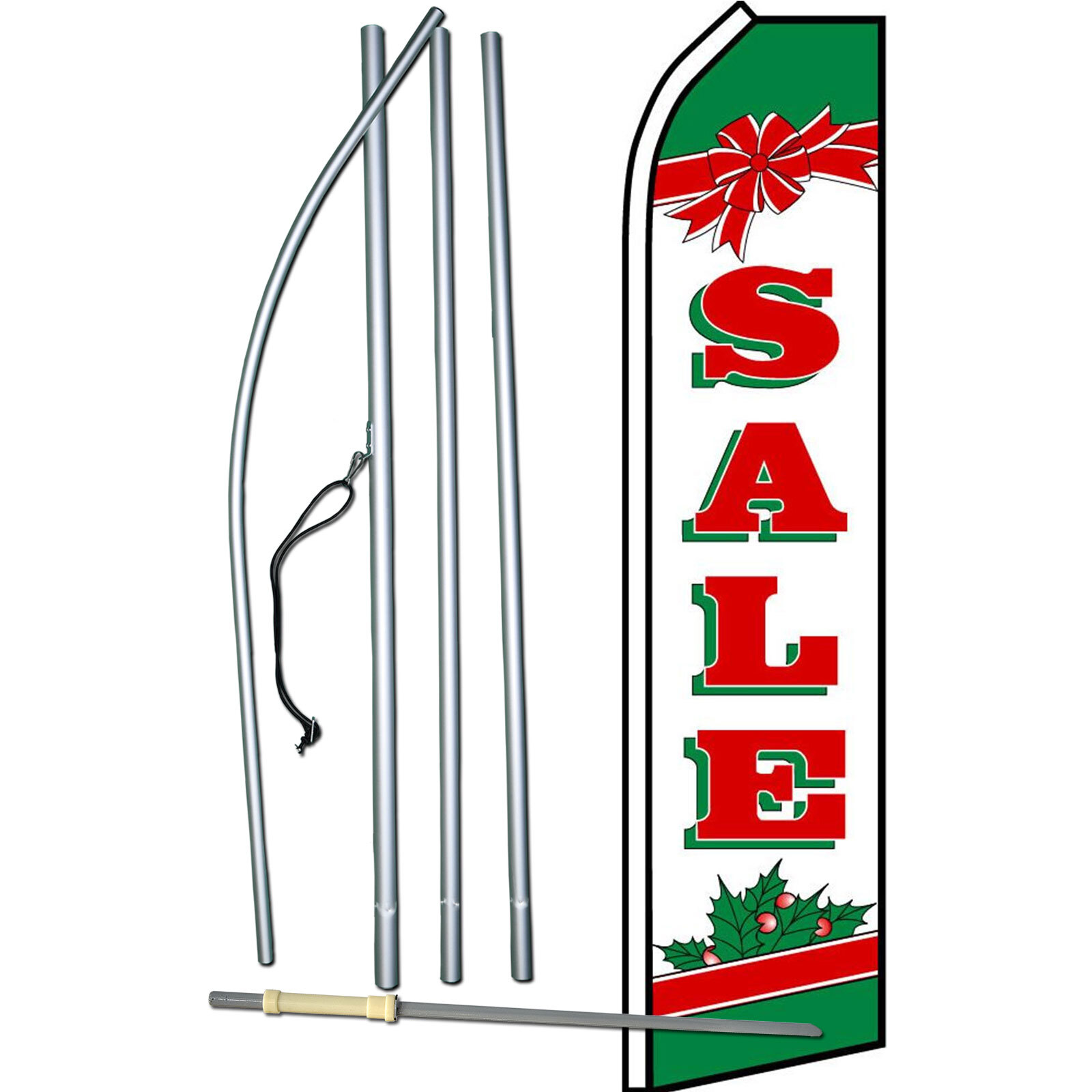 Sale Red And Green Complete Swooper Flag Bundle