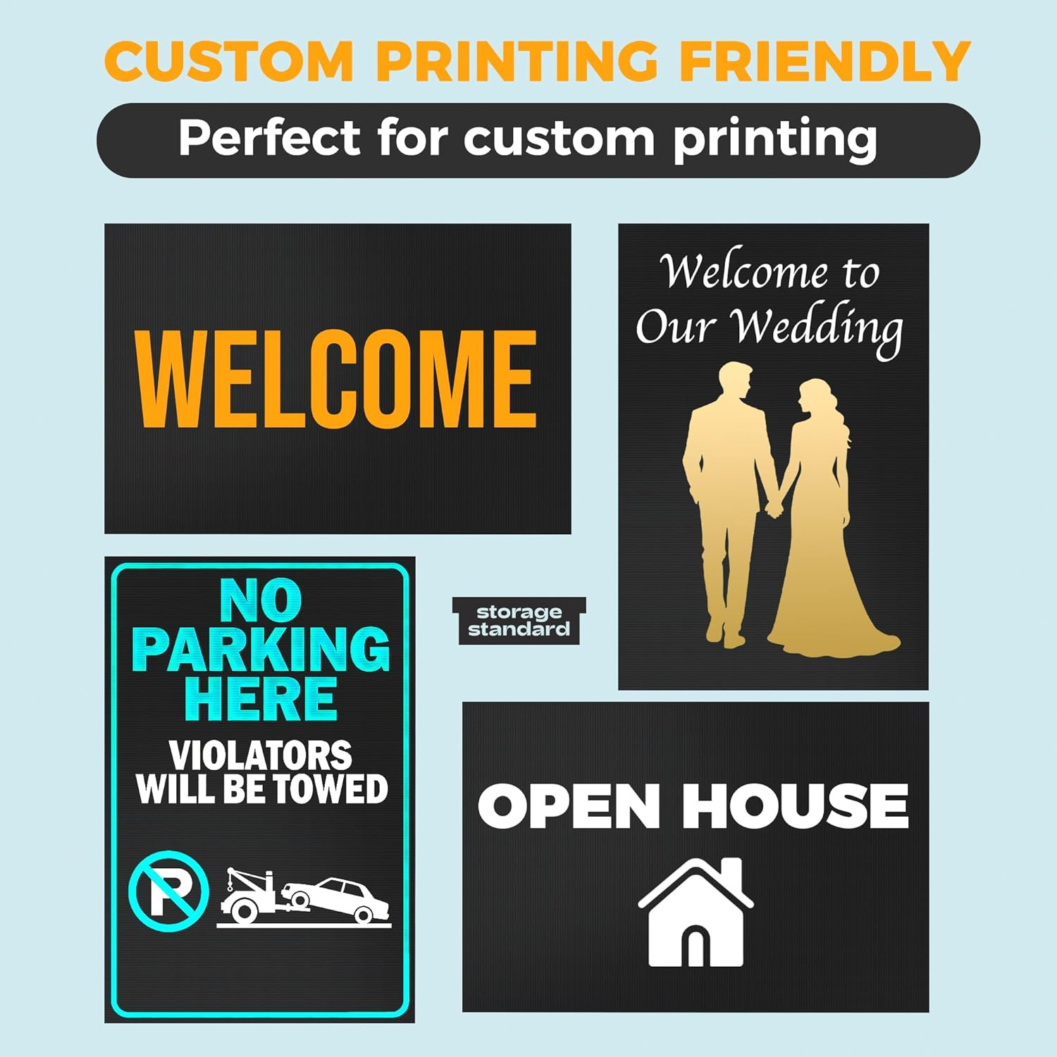 10-Pack Poster Board 24X36 Corrugated Plastic Sheets – 4Mm, Extra Large Waterpro