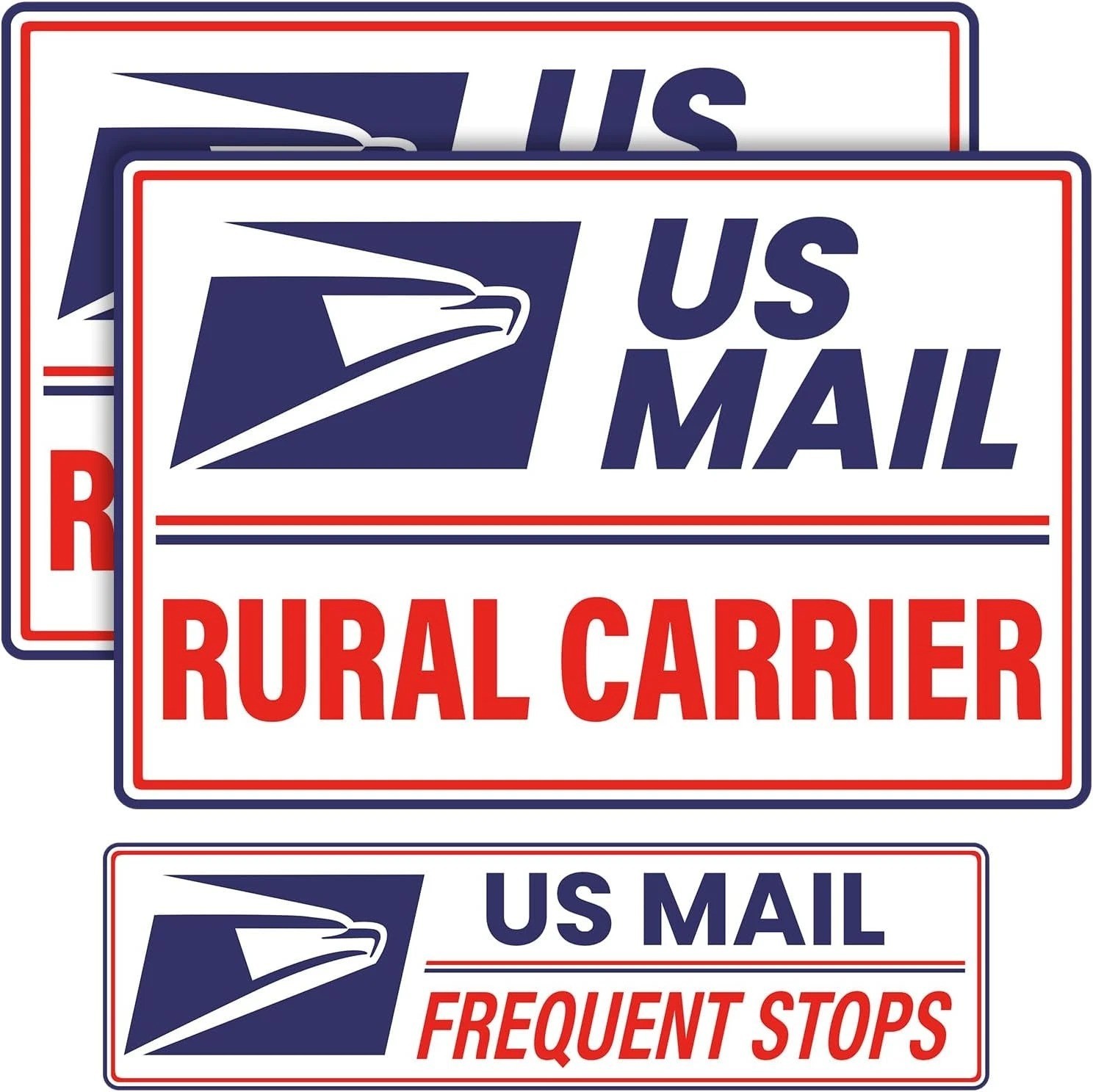 (3 Pack) U.S. Mail Delivery Driver Magnetic Signs U.S. Rural Delivery Carrier Ma
