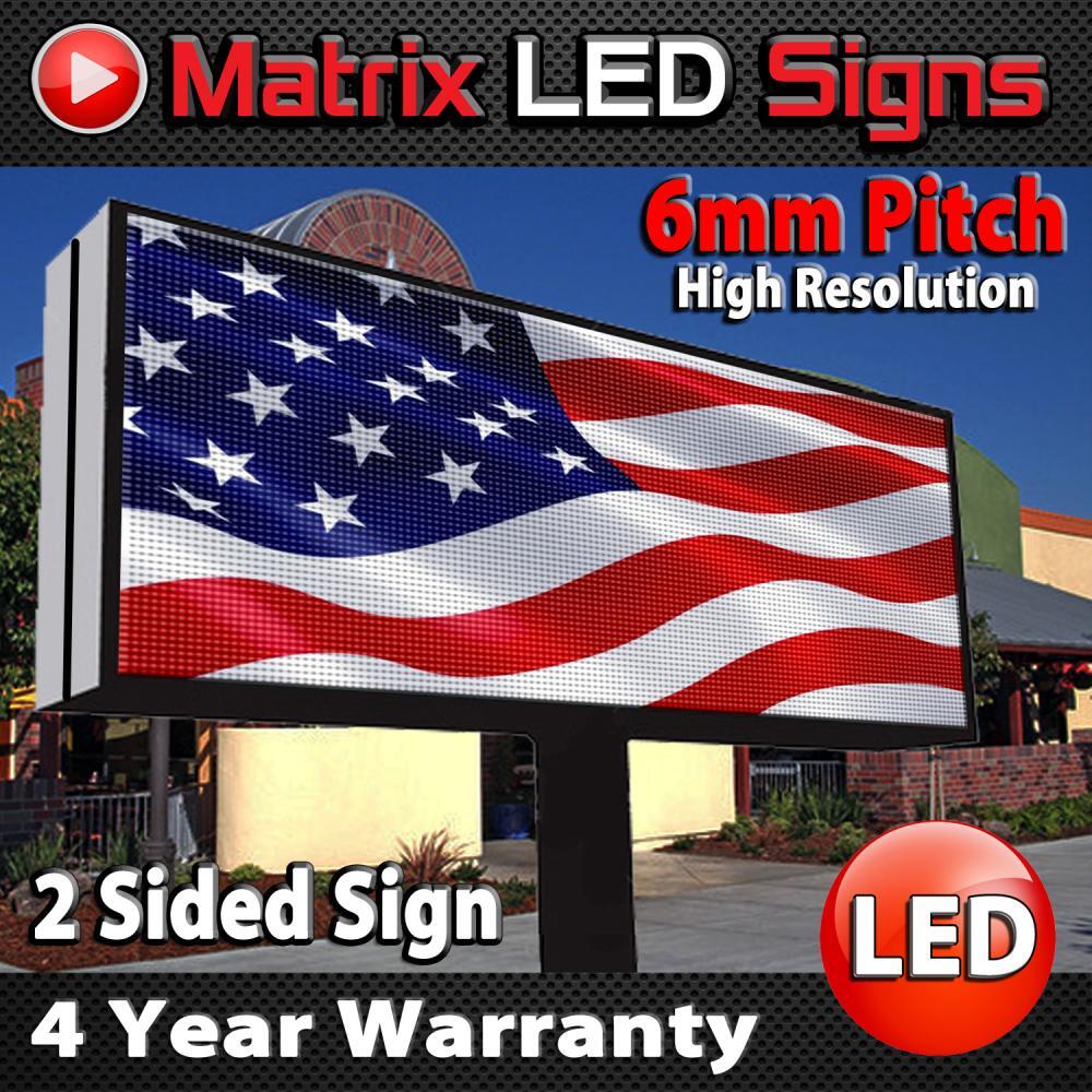 LED Sign Outdoor Full Color 2 Sided LED Programmable Message Digital Sign P6