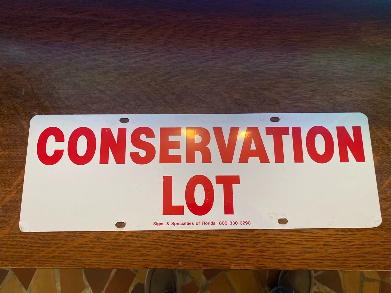 CONSERVATION LOT Metal 2 Sided Sign 18” X 6” Sign & Specialties Of Florida