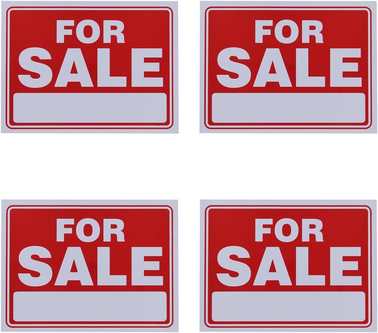 for Sale Sign 9 x 12 Inch – 4 Pack