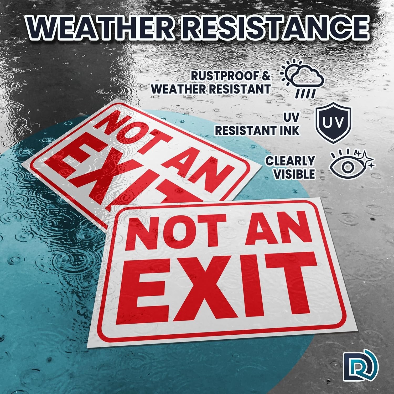 Not an Exit Sticker, 6×4 Inch Vinyl Decals, 2 Pack, Easy Peel & Stick | Safet…