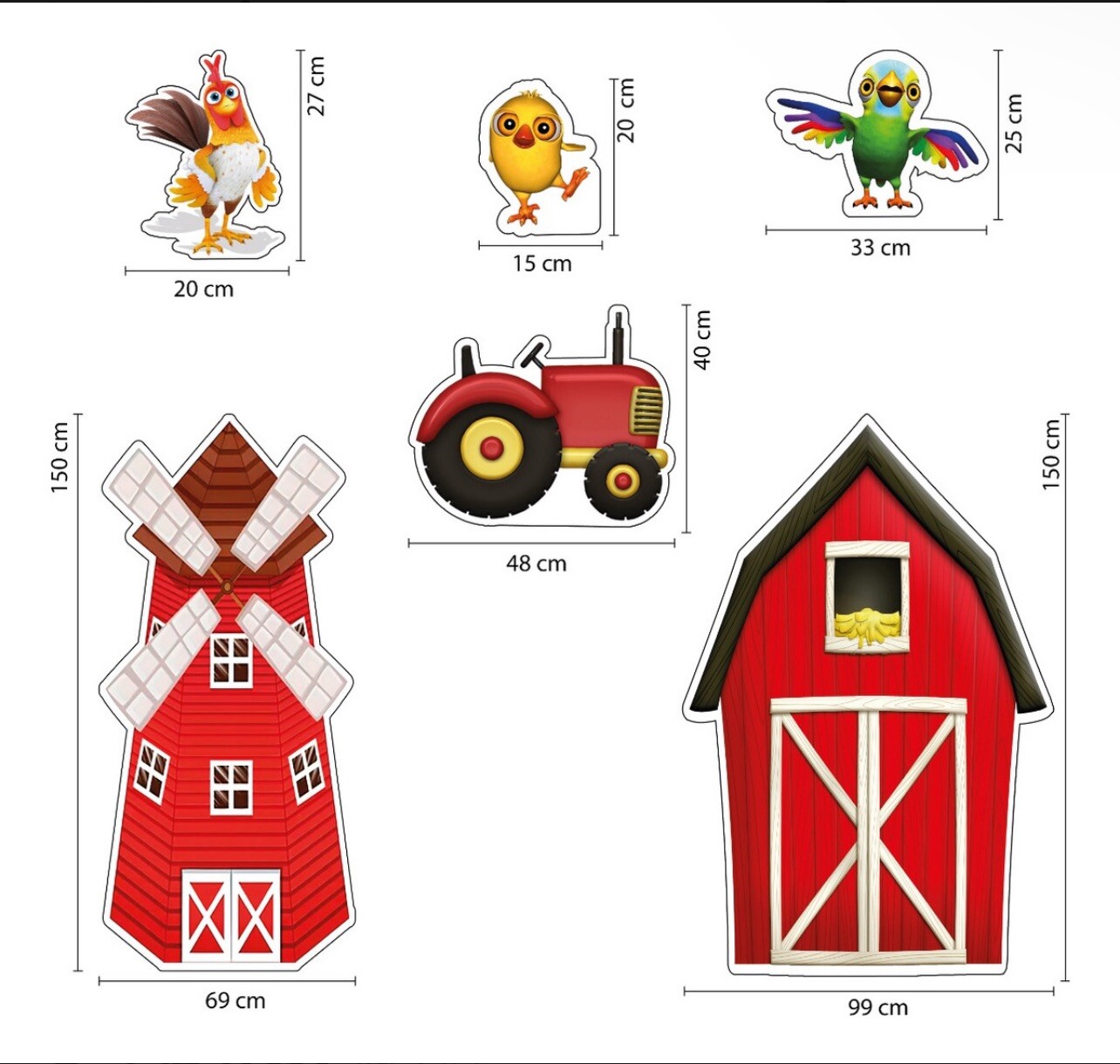 La Granja De Zenón Figures with Rigid Base Kit 6 Pieces Coroplast
