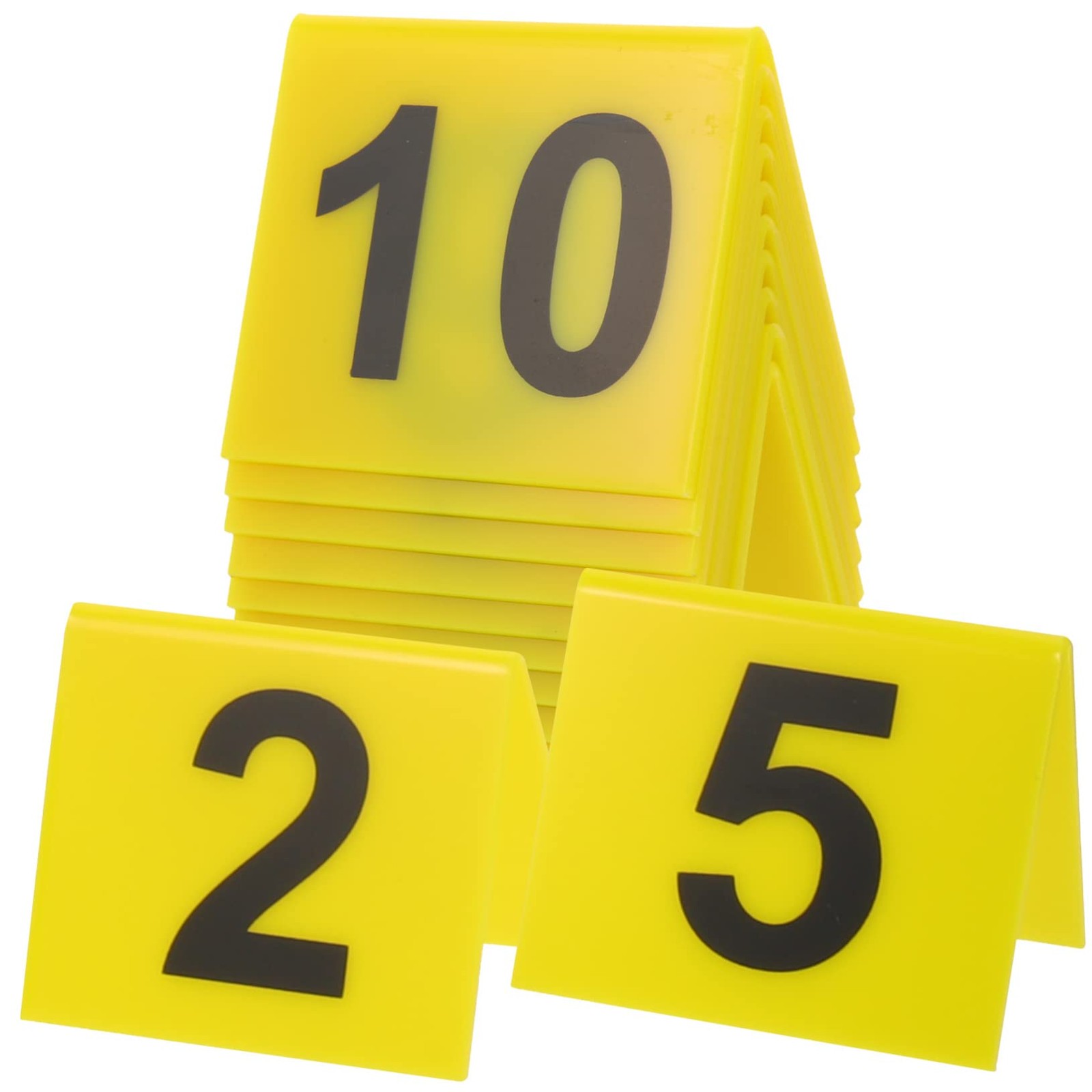 10 PCS Yellow Crime Scene Evidence Table Number Marker Tent Cards Signage