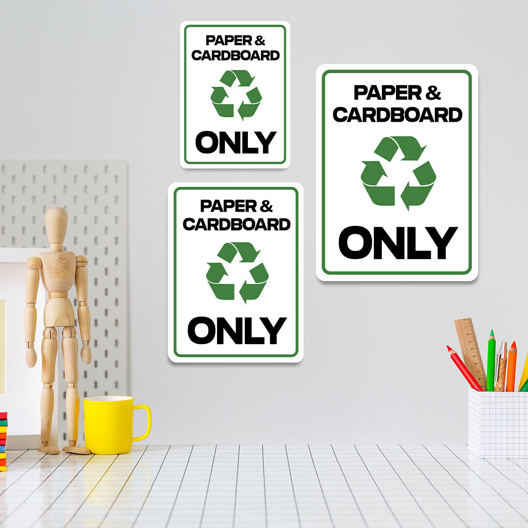 Portrait Round Plus Paper & Cardboard Only Wall or Door Sign
