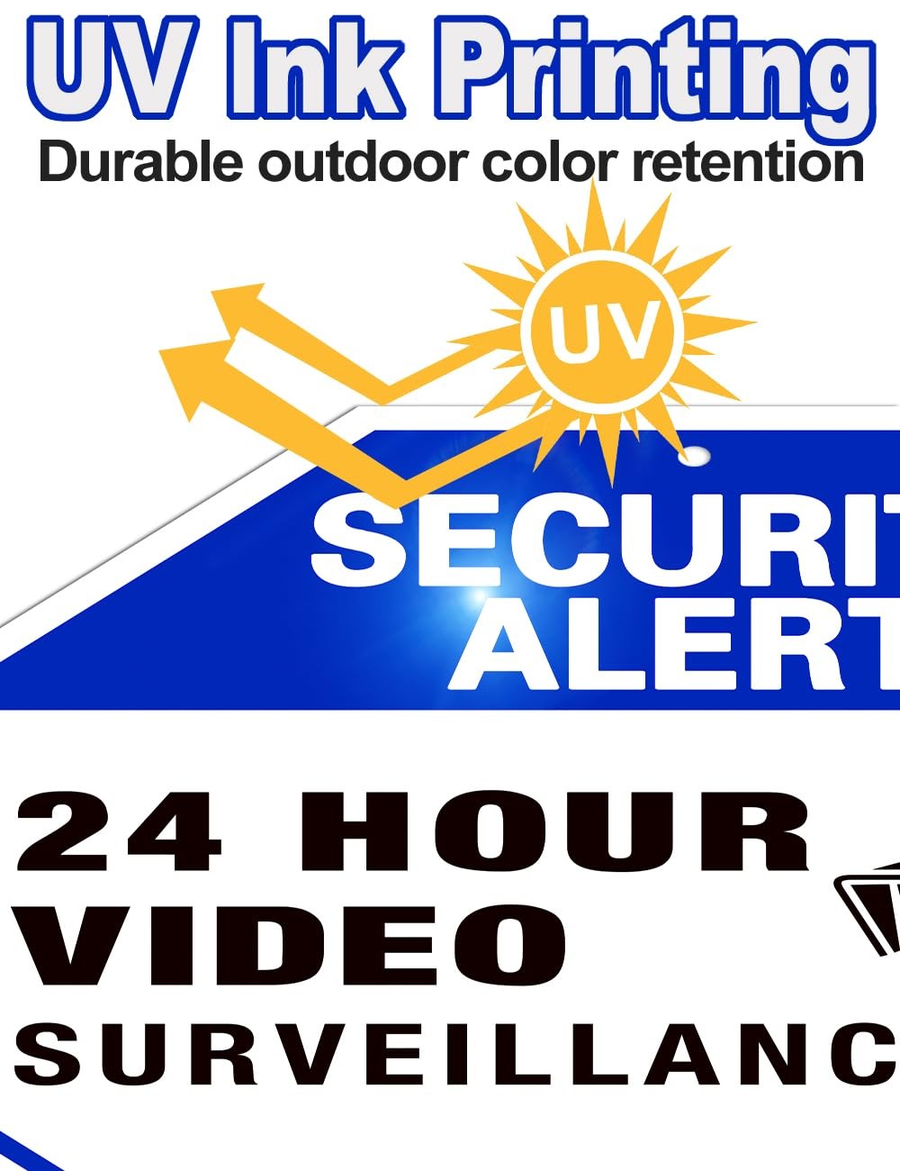 Video Surveillance Sign, 4-Pack 10″x10″ Security Camera Sign, Reflective and …