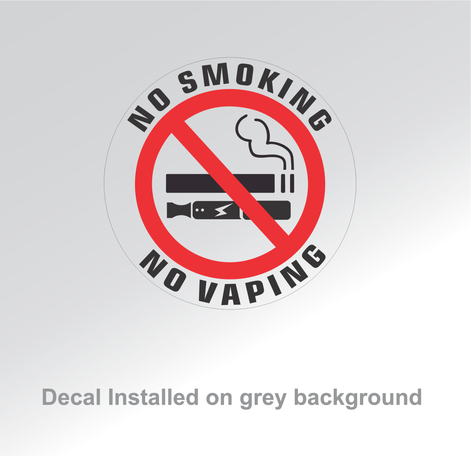 NO SMOKING N0 VAPING stickers | Select a Size | CLEAR | outdoor durable | decals