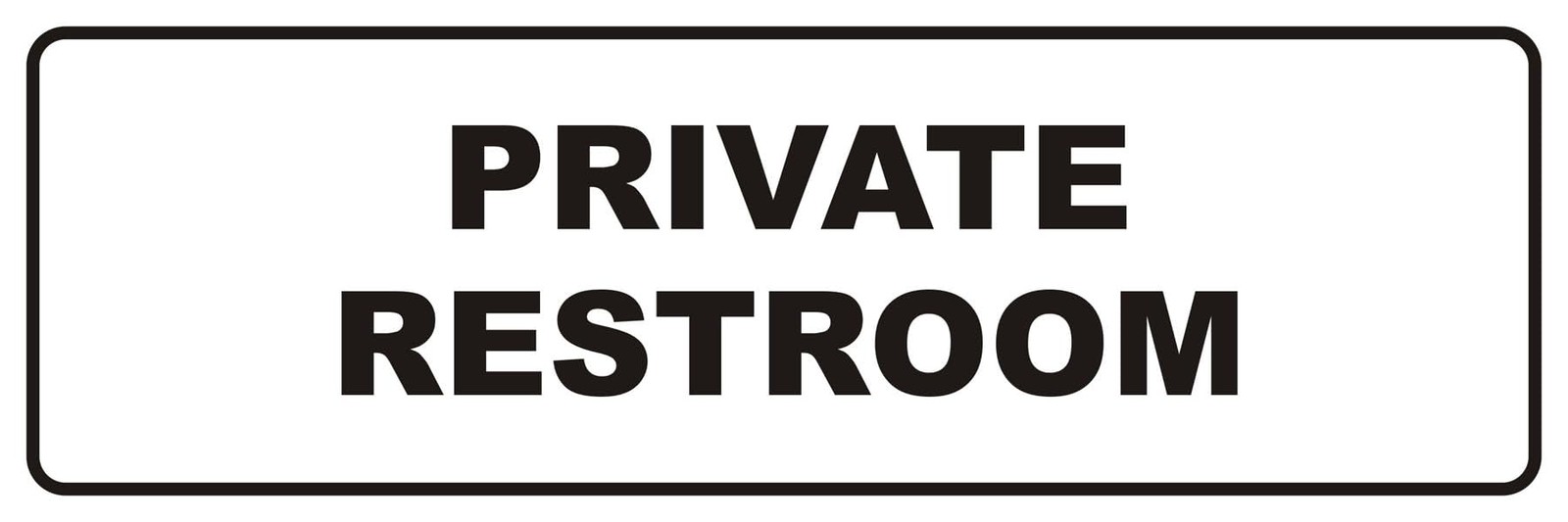 Private Restroom Sign White Wall Door Plaque Business Office Decor Accessory