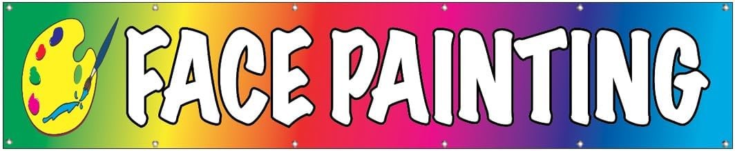 2×10 feet FACE PAINTING Banner Polyester Fabric Sign W/ Grommets rb