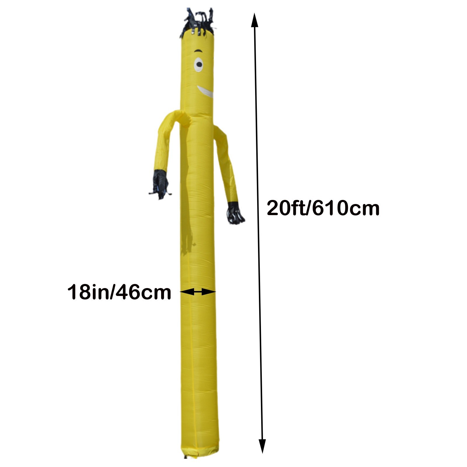 Yellow Air Inflatable Puppet Dancer Dancing Wind Dancer Sky Puppet Tube Man 20Ft